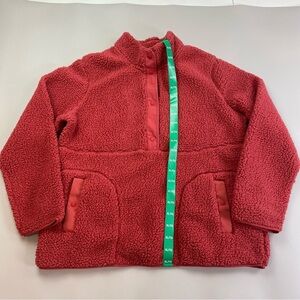 Sherpa Fleece Pullover Sweater 32 Degrees Heat Half Snap Pink